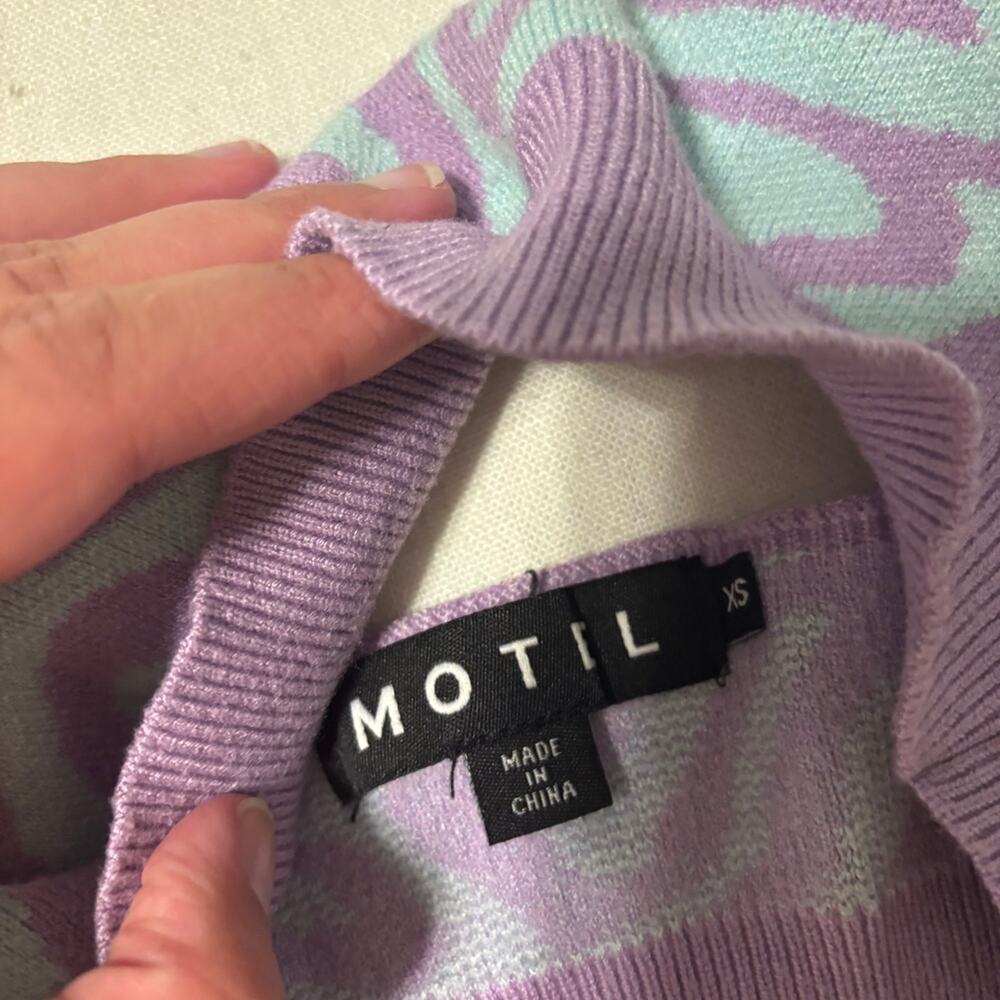 Motel Rocks Knit Two Piece Rave Set Purple Blue XS - Picture 6 of 8